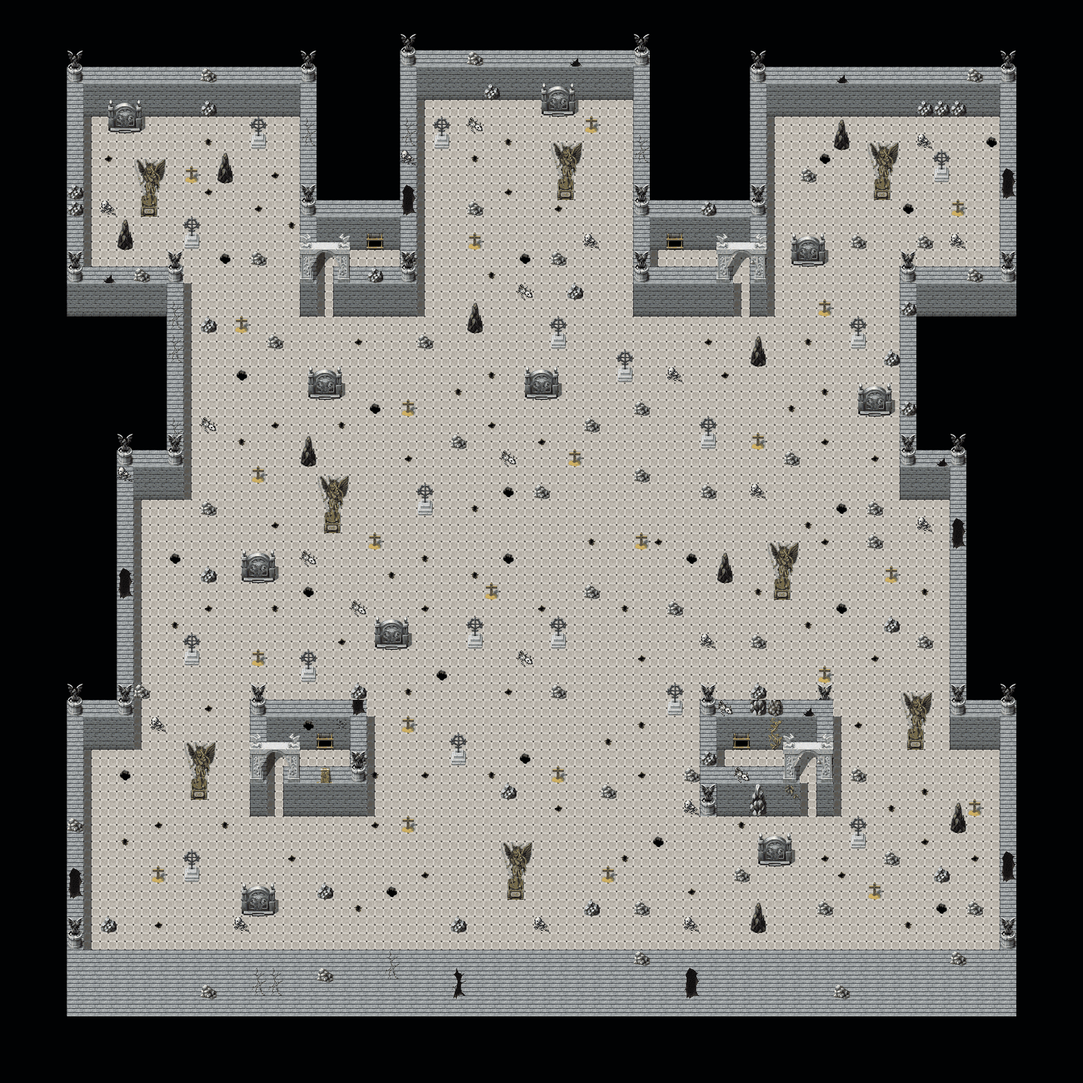 Almenas del castillo en ruinas de Anaon